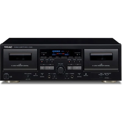Afbeelding van TEAC W 1200 Dubbele cassettedeck voor opnemen/afspelen op beide decks en Digitale USB uitgang, Zwart