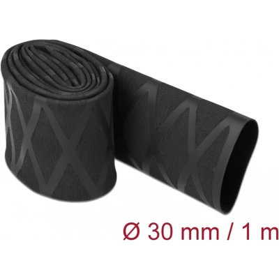 Afbeelding van Delock krimpkous x patroon antislip 1 m 30 mm zwart