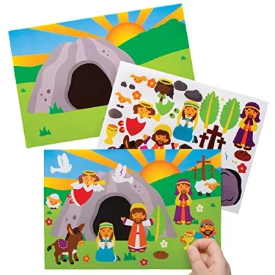 Afbeelding van Baker Ross afbeeldingen en stickers &quot;Karwoche&quot; knutselactiviteit voor kinderen (verpakking van 5)