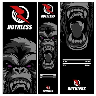 Afbeelding van RUTHLESS Darts Mat Heavy Duty Antislip Duurzaam Tapijt Dart voor Vloer Zwart (Gorilla)