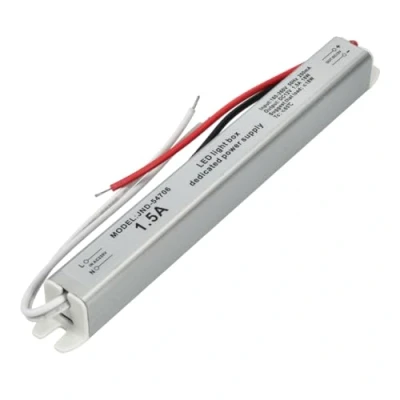 Afbeelding van Jandei Voeding transformator 110/220 V AC naar 12 DC 18 W 1,5 A, binneninstallatie IP20, voor ledstrips, neon of apparaten met lage spanning