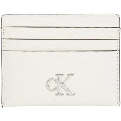 Afbeelding van Calvin Klein Jeans Minimal Monogram Cardcase Unisex Portemonnee, Maat: One Size, Silver birch