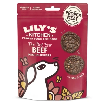Afbeelding van Lily&#039;s Kitchen Dog The Best Ever Beef Mini Burgers 70 GR