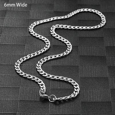 Afbeelding van Schakel Ketting Open Gourmet Staal 50cm 6mm Zilverkleurig