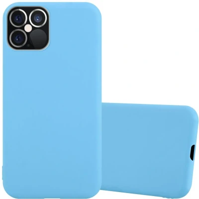 Afbeelding van Cadorabo Hoesje geschikt voor Apple iPhone 12 PRO MAX in CANDY BLAUW Beschermhoes TPU silicone Case Cover