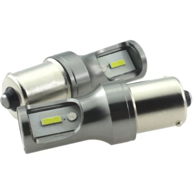 Afbeelding van BA15S 1156 autolamp set 2x 2 SMD LED daglichtwit 6000K 12V DC