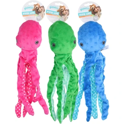 Afbeelding van Pawise Hondenspeeltje Plush Octopus Multicolor Assorti L