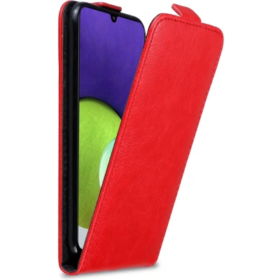 Afbeelding van Cadorabo Hoesje geschikt voor Samsung Galaxy A22 4G / M22 M32 in APPEL ROOD Beschermhoes Flip Case Cover