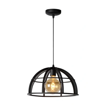 Afbeelding van Lucide DIKRA Hanglamp Ø 40 cm 1xE27 Zwart