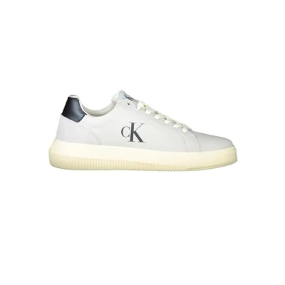Afbeelding van Calvin Klein Jeans Heren Chunky Cupsole Authentieke YM0YM01123 Sneakers, Grijs (O Mushroom/C Wit/Navy), 10 UK, O Mushroom C Wit Navy, 42.5 EU