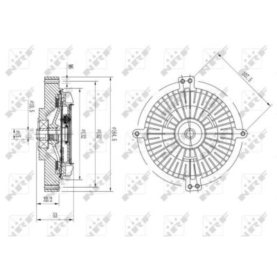 Afbeelding van Koppeling, radiateurventilator NRF 49641