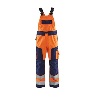 Afbeelding van Blaklader 2660 Reflecterende Bretelbroek Klasse 2 Oranje/Marineblauw
