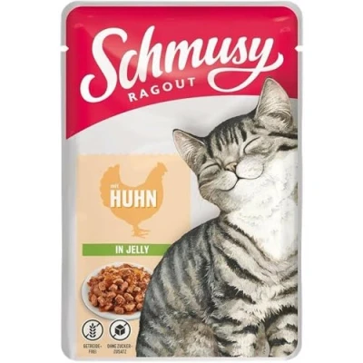 Afbeelding van Schmusy Ragout in Jelly Kattenvoer 22 x 100 g Kip