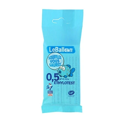 Afbeelding van LE BALLON Zak met 1 ethyltest 0,5 g/l NF