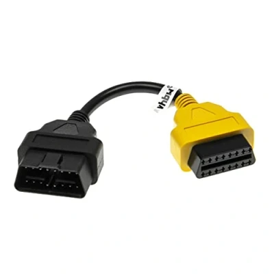 Afbeelding van vhbw OBD2 adapterkabel voor OBD diagnoseapparaat, compatibel met alle Alfa Romeo, FIAT, Lancia modellen 16 pins connectoren.