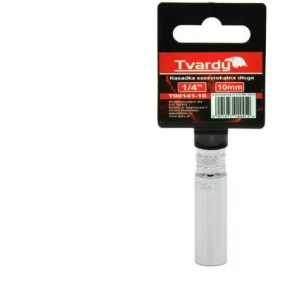 Afbeelding van Tvardy Hex deep socket 6 pt 1/4&quot; 10 mm