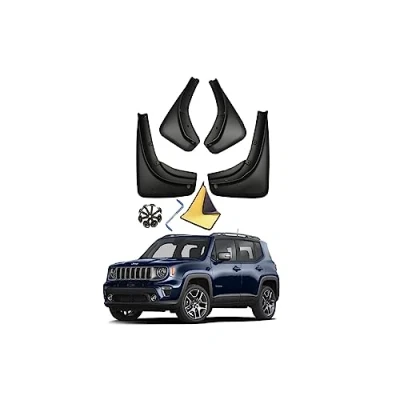 Afbeelding van YLOXFW Auto Spatlappen Spatschermen Voor J EEP Renegade 2016 2023 Achter Spatbord Kit Wielband Fender Flares Spatborden 4 PC Accessoires,Verzend 1 Car Wash Towel