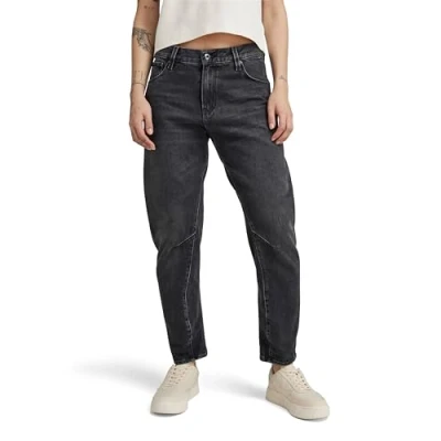 Afbeelding van G Star ARC 3D Boyfriend Slim fit jeans, Dames, Maat: 31x34, Worn in black smoke