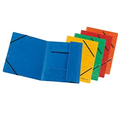 Afbeelding van Herlitz 10902864 Inslagmap met 3 kleppen elastieken A4 Kwaliteit gesorteerd 10 stuks