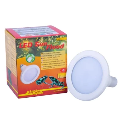 Afbeelding van Lucky Reptile LED Sun Flood 18 Watt Lamp voor E27 fittingen Terrariumlamp met indrukwekkende lichtopbrengst terraria Terrariumverlichting 1 stuk