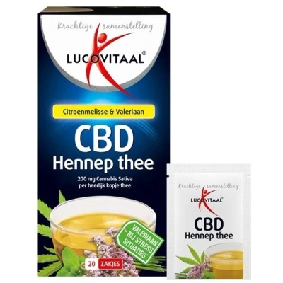 Afbeelding van Lucovitaal Hennep Cbd Thee, 20 stuks