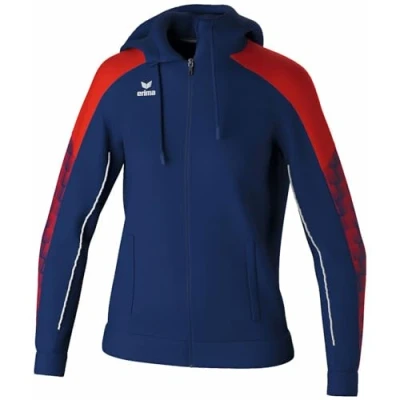 Afbeelding van Erima Evo Star Trainingsjack Met Capuchon Dames Marine / Rood Maat: 36