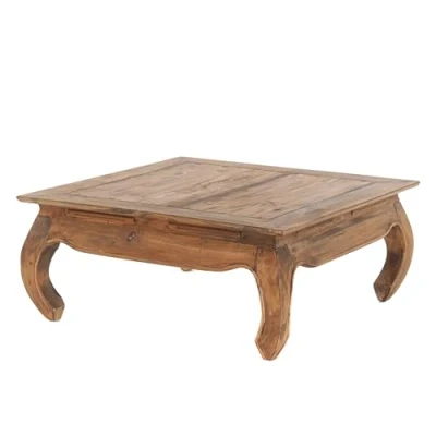 Afbeelding van DESIGN DELIGHTS OPIUM TAFEL EAST 80 inch 80x80x35 cm (BxDxH), gerecycled hout bijzettafel Kleur: 01 natural vintage