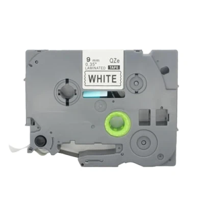 Afbeelding van BROVACS 1 Pack Zwart op Wit Gelamineerde Label Tape Compatibel voor Brother P Touch Printer TZ 221 TZe 9mm 3/8&quot; OPA4221