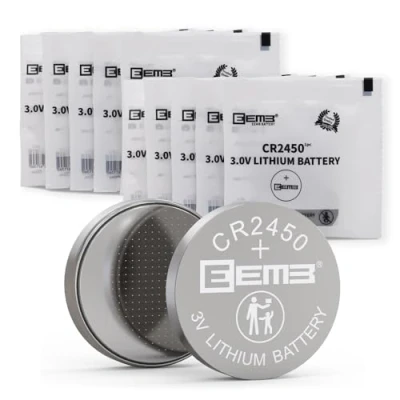 Afbeelding van EEMB 10 PACK CR2450 Batterij 3V Lithium 2450 Button Coin Cell Batteries DL2450,ECR250,BR2450 voor Horloge, Theelichtjes, Alarmsysteem, Autosleutel Fob, Calculators, Speelgoed, Spelletjes