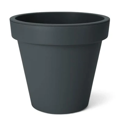 Afbeelding van Spetebo XXL plantenbak antraciet Ø 30 cm kunststof bloempot groot