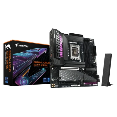 Afbeelding van GIGABYTE B860M A ELITE WIFI6E moederbord RAID, 2,5Gb LAN, Wi Fi 6E, BT, Sound, µATX