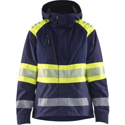 Afbeelding van Blaklader 4430 1977 Dames Shelljack High Vis Marine/High Geel