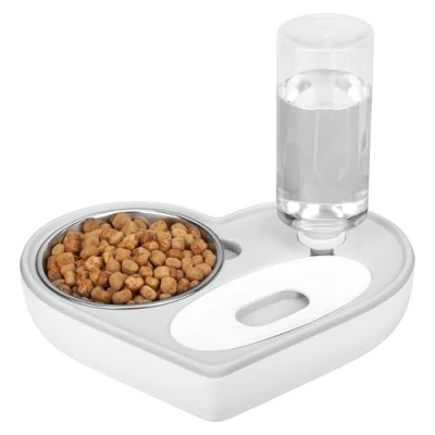Afbeelding van Grey Heart Shaped Pet Bowl Automatic Water Feeder