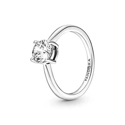 Afbeelding van Pandora 190052C01 Ring Sparkling Solitaire zilver zirconia