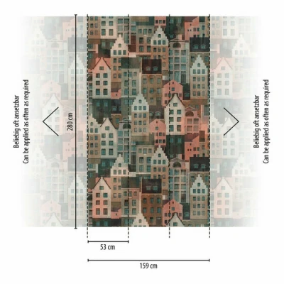 Afbeelding van AS Creation Metropolitan Stories 3 39182 2 391822 Multicolor / Blauw
