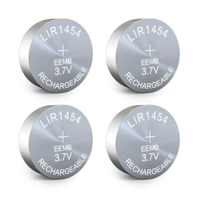 Afbeelding van EEMB 4PACK LIR1454 Oplaadbare Batterij 3.7V Lithium ion Knop Batterijen Coin Cell voor Oortelefoon Draarbaar apparaat Horloge