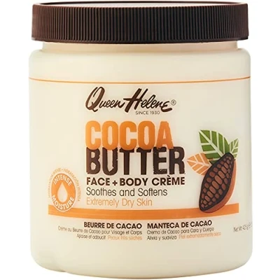 Afbeelding van Queen Helene Cacaobotercrème voor Gezicht en Lichaam, 425 g/15 oz