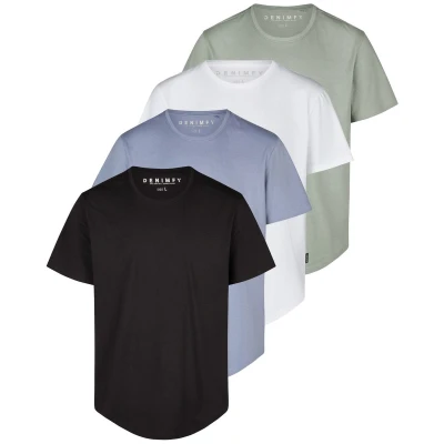 Afbeelding van DENIMFY Heren T Shirt DFPaco 4 Pack Set regular fit Veelkleurig 3XL Ronde Hals Volwassenen