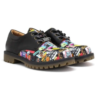 Afbeelding van GOBY Pop Culture Dames Veterschoenen Handmade en Vegan Kleurrijk Stoer Maat 42