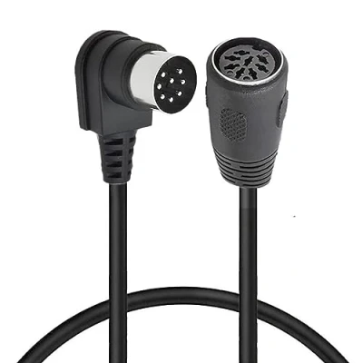 Afbeelding van 8 pins DIN verlengkabel, MIDI Pin mannelijk 90 graden naar vrouwelijke kabel adapter, plug speaker audiokabel voor Bang Olufsen PowerLink MK2 (0,5 meter)