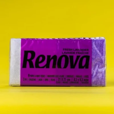 Afbeelding van Renova Red label tissues paars 6x9 stuks