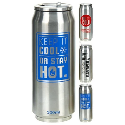 Afbeelding van Reisthermosfles Metaltex Mondstuk Roestvrij staal Blik Multicolour 500 ml