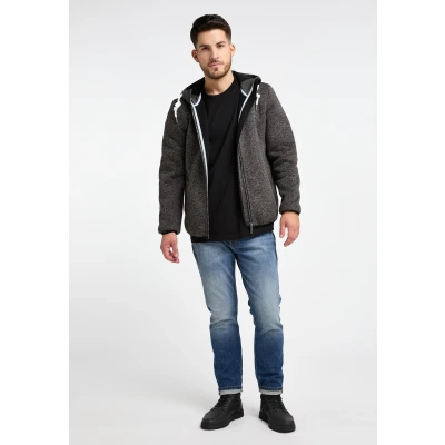 Afbeelding van Gebreid fleece blouson jack DREIMASTER S / Grijs Melange 100% Polyester