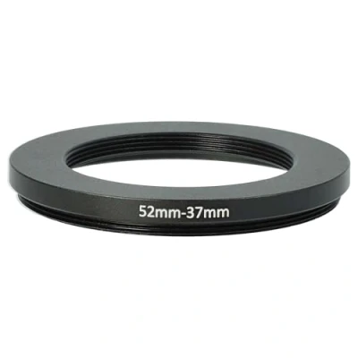 Afbeelding van vhbw Step down ring adapter van 52 mm naar 37 voor cameralens filteradapter, metaal, zwart