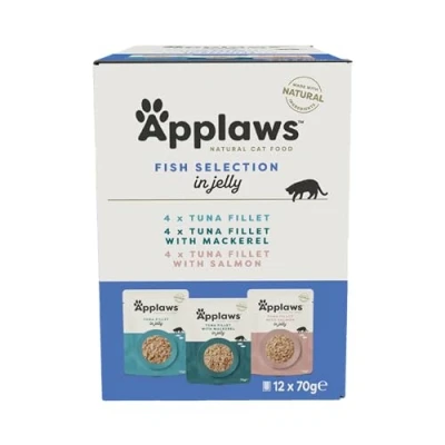 Afbeelding van Applaws Maaltijdzakjes in Gelei 12 x 70 g Kattenvoer Vis selectie (3 Soorten)