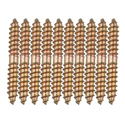 Afbeelding van 10 Stks M8 M6 Dubbele Hoofd Eindigde Hout aan Schroeven Zelftappende voor Meubilair Fixing Dowel M6*50MM