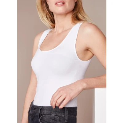 Afbeelding van Oroblu dames Caracao singlet met ronde hals in de kleur Wit, maat: S/M