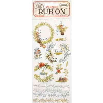 Afbeelding van Stamperia Create Happiness Christmas Rub On 4x8,5 Inch Garlands (DFLRB47) (DISCONTINUED)