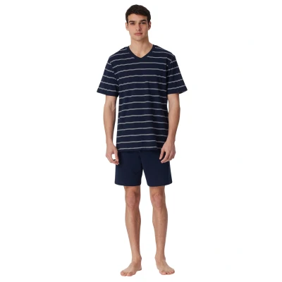 Afbeelding van Pyjama Schiesser Men 159621 Dark Blue Maat 58