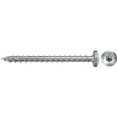 Afbeelding van Fischer Spaanplaatschroef 6.0x50mm Bolkop A2 TX30 (50 Stuks)